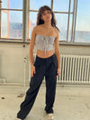 Moa top - black/white