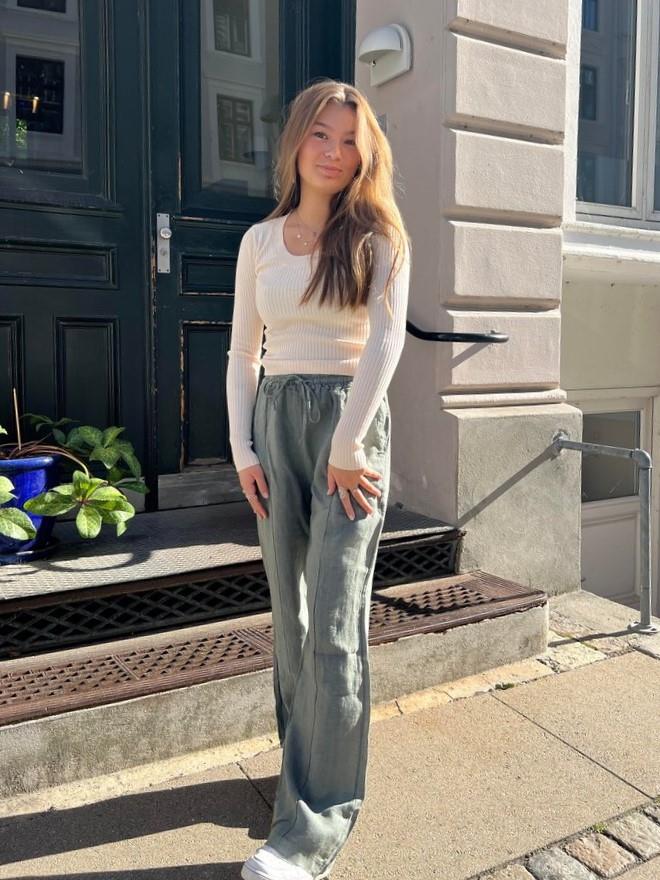 Signe linen pants - Khaki