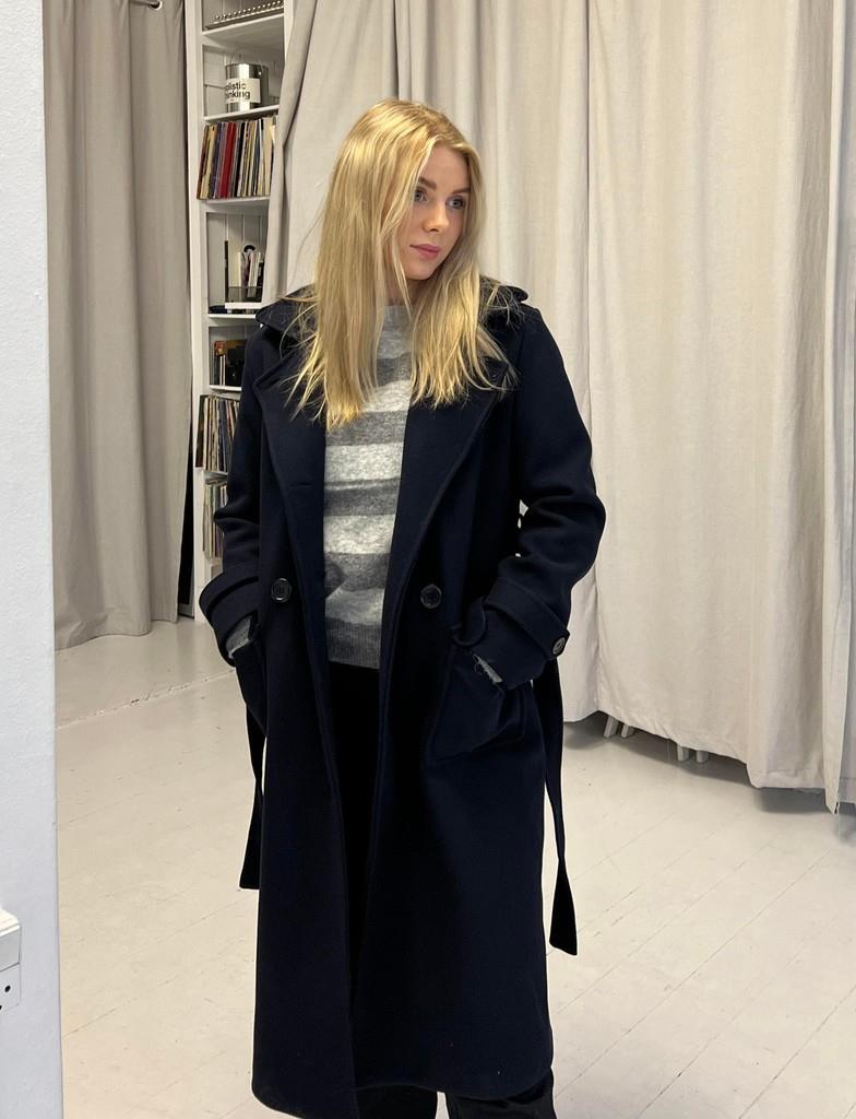 Ginalli coat long - navy