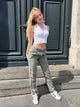 Aino linen pants - kaki
