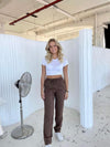 Aino linen pants - brown