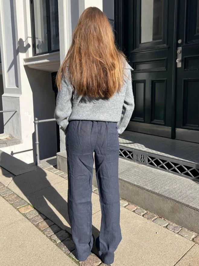 Signe linen pants - Blue