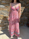 Anastasia maxi dress with pattern - Pink