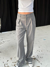 Lisette oversized suit pants - Grey