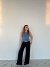 Anna Olympia wide leg suit pants - Black
