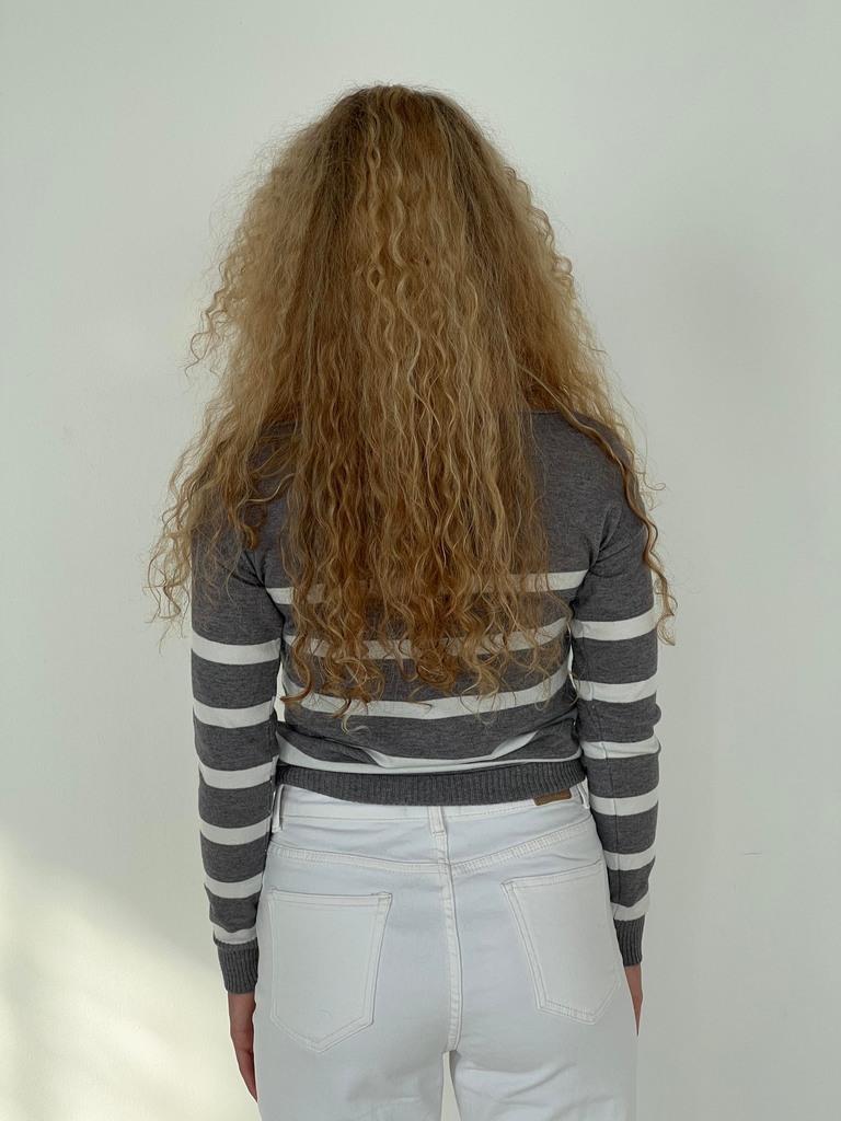 Emmy knit - grey/white