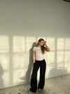 Anna Olympia wide leg suit pants - Black