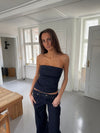 Viki denim top - Dark denim