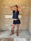 Helina denim shorts - Dark denim