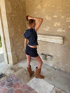 Helina denim shorts - Dark denim