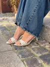 Dottie Mules - Cream/Brown
