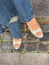Dottie Mules - Cream/Brown