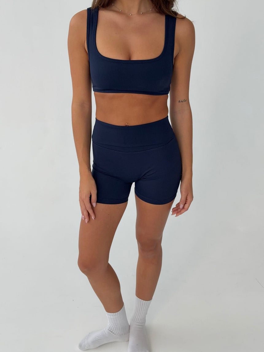Folded essential shorts - Midnight