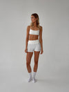 Folded essential shorts - Marshmellow