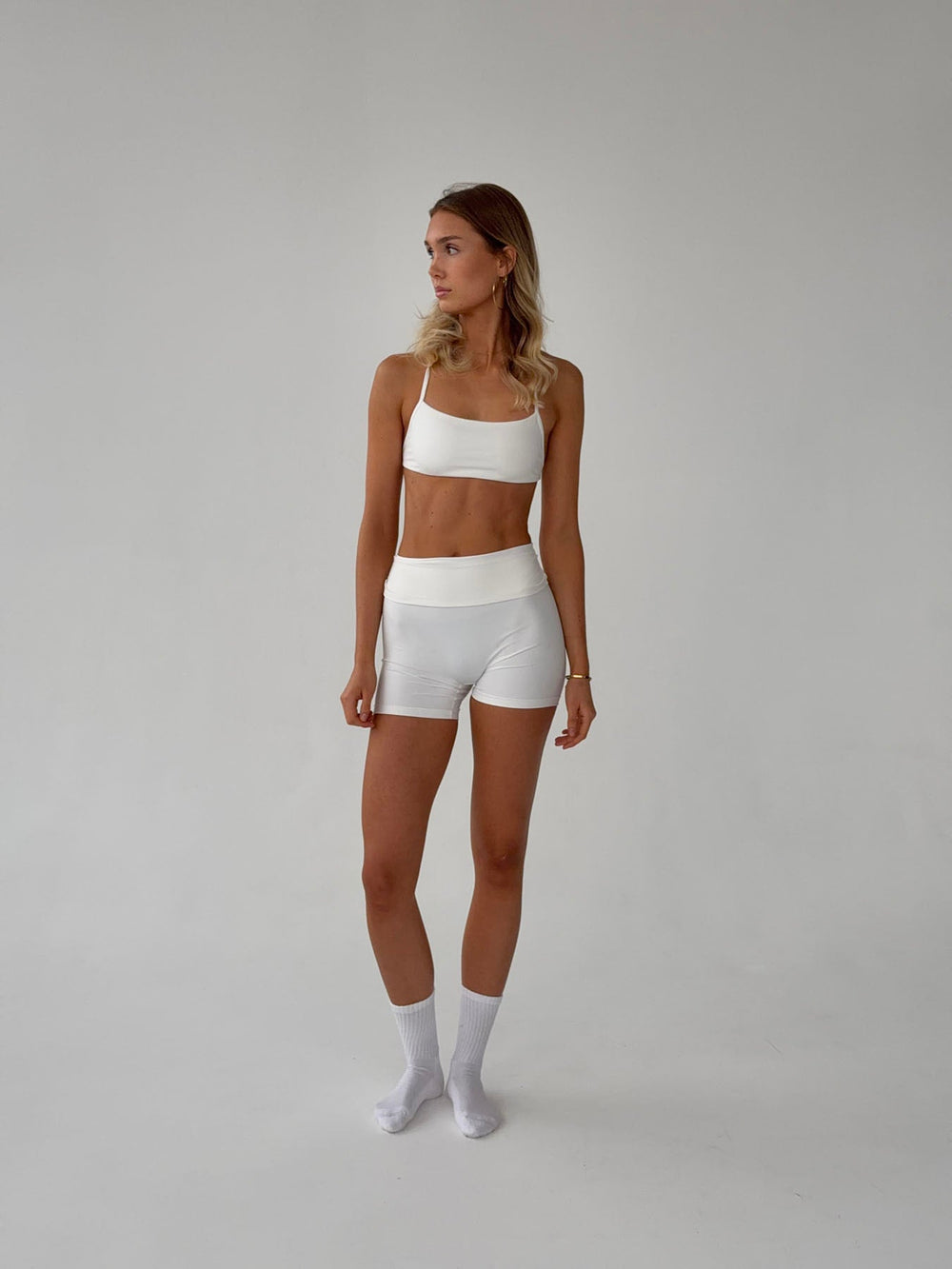 Folded essential shorts - Marshmellow