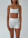 Folded essential shorts - Marshmellow
