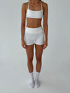 Folded essential shorts - Marshmellow