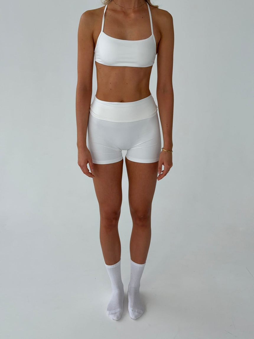 Folded essential shorts - Marshmellow