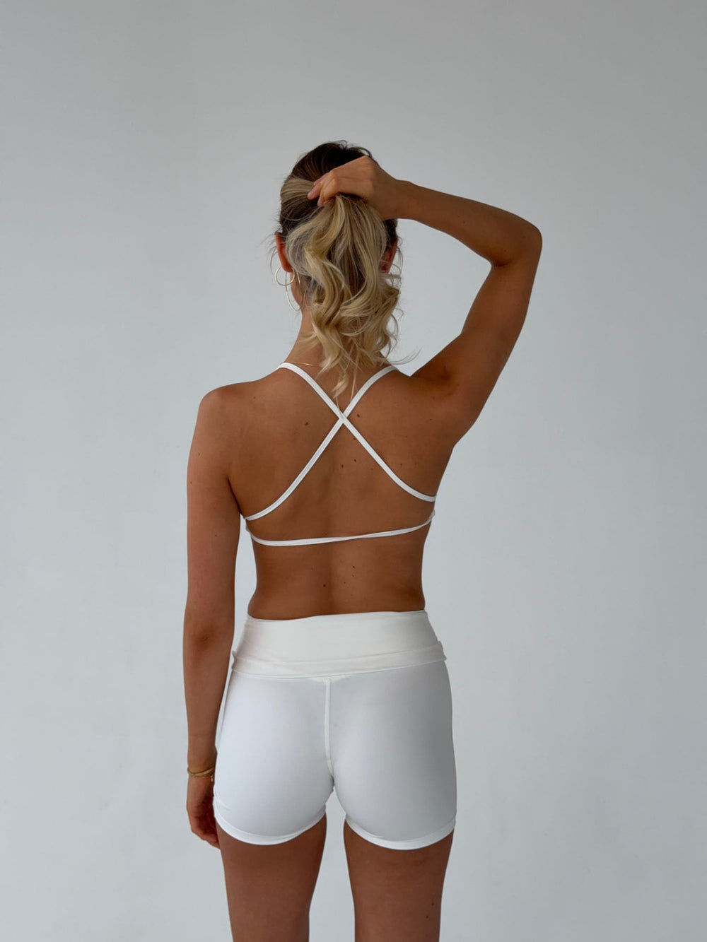 Folded essential shorts - Marshmellow