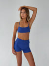 Folded essential shorts - Royal blue