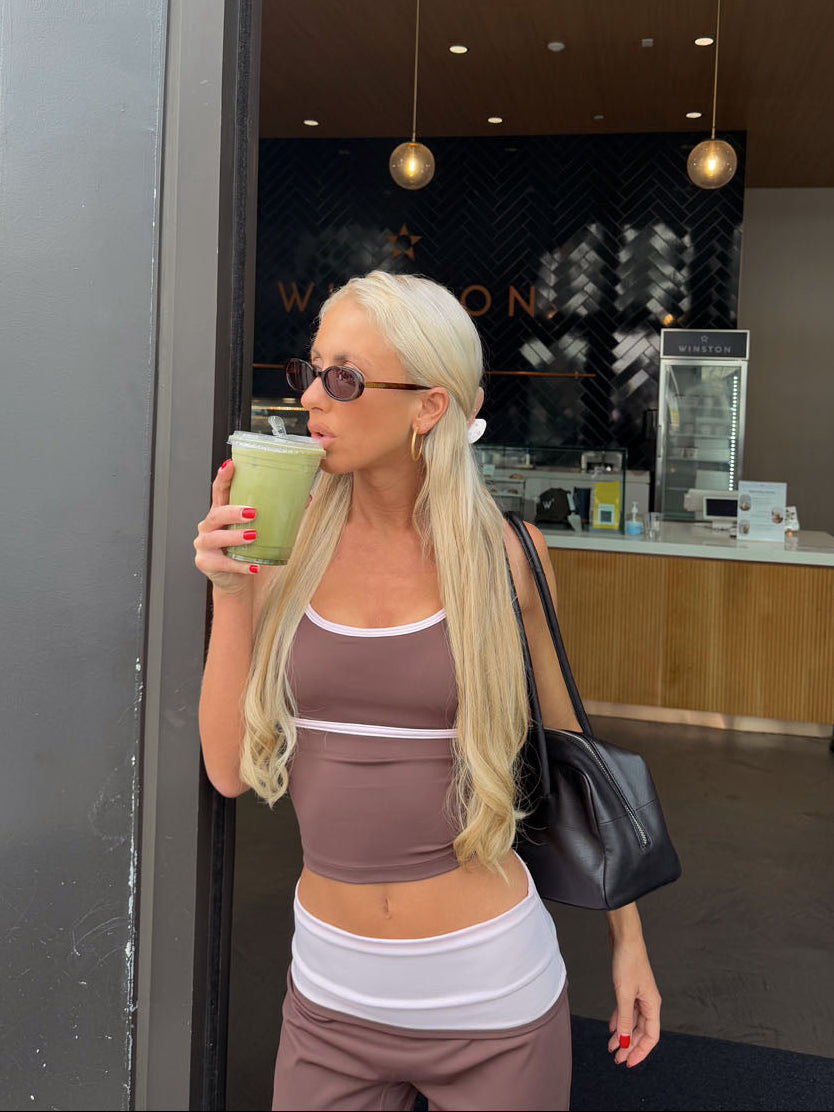 Essential tank top - Espresso/candyfloss