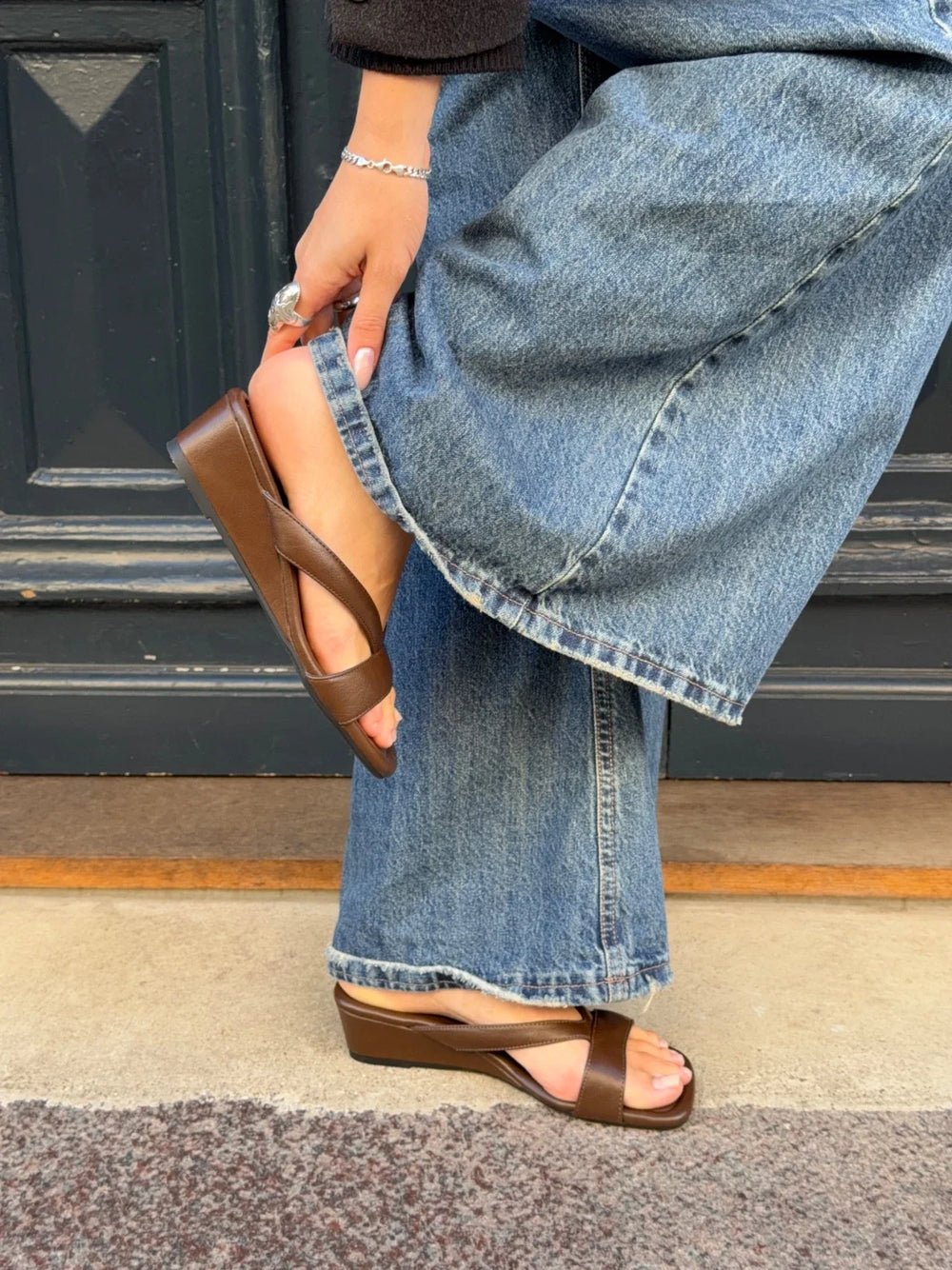Fabra wedge heel sandal - Brown