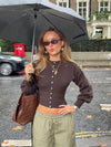 Malin Tomkins fitted cardigan - Brown