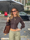 Malin Tomkins fitted cardigan - Brown