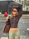 Malin Tomkins fitted cardigan - Brown