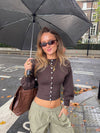 Malin Tomkins fitted cardigan - Brown