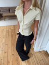 Carolina fitted shirt – Yellow/white