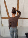 Lova fitted knit sweater - Brown