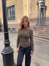 Lova fitted knit sweater - Khaki