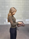 Lova fitted knit sweater - Khaki