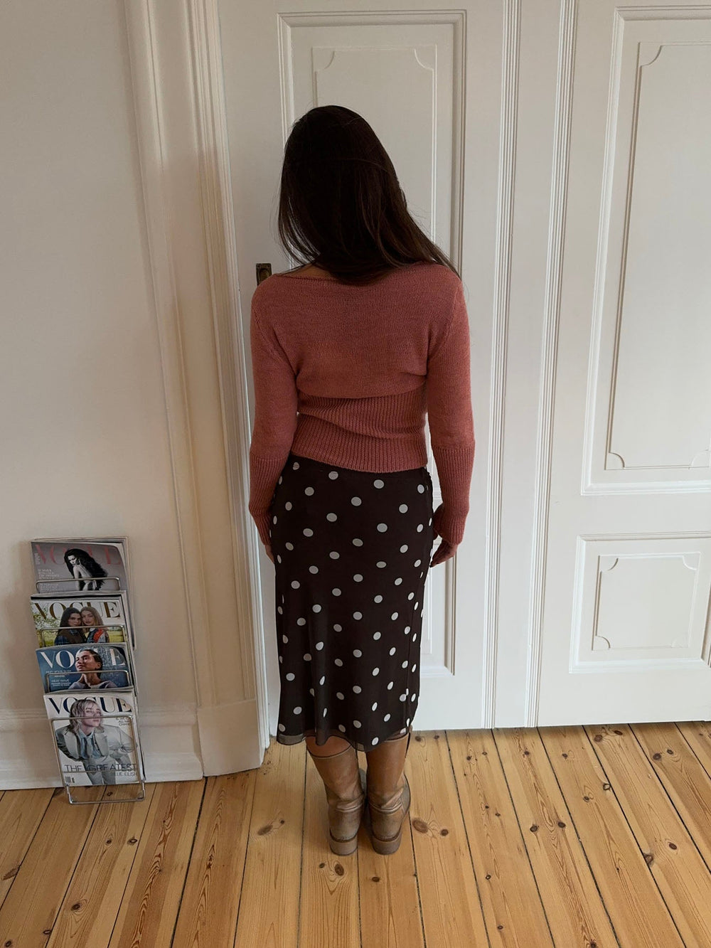 Lova fitted knit sweater - Dusty pink