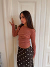 Lova fitted knit sweater - Dusty pink