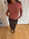 Lova fitted knit sweater - Dusty pink