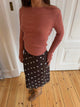 Lova fitted knit sweater - Dusty pink