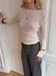 Lova fitted knit sweater - White