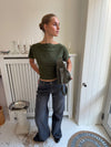 Florine fitted t-shirt – Khaki