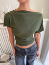 Florine fitted t-shirt – Khaki
