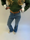 Flared star jeans with navy stars - Light denim