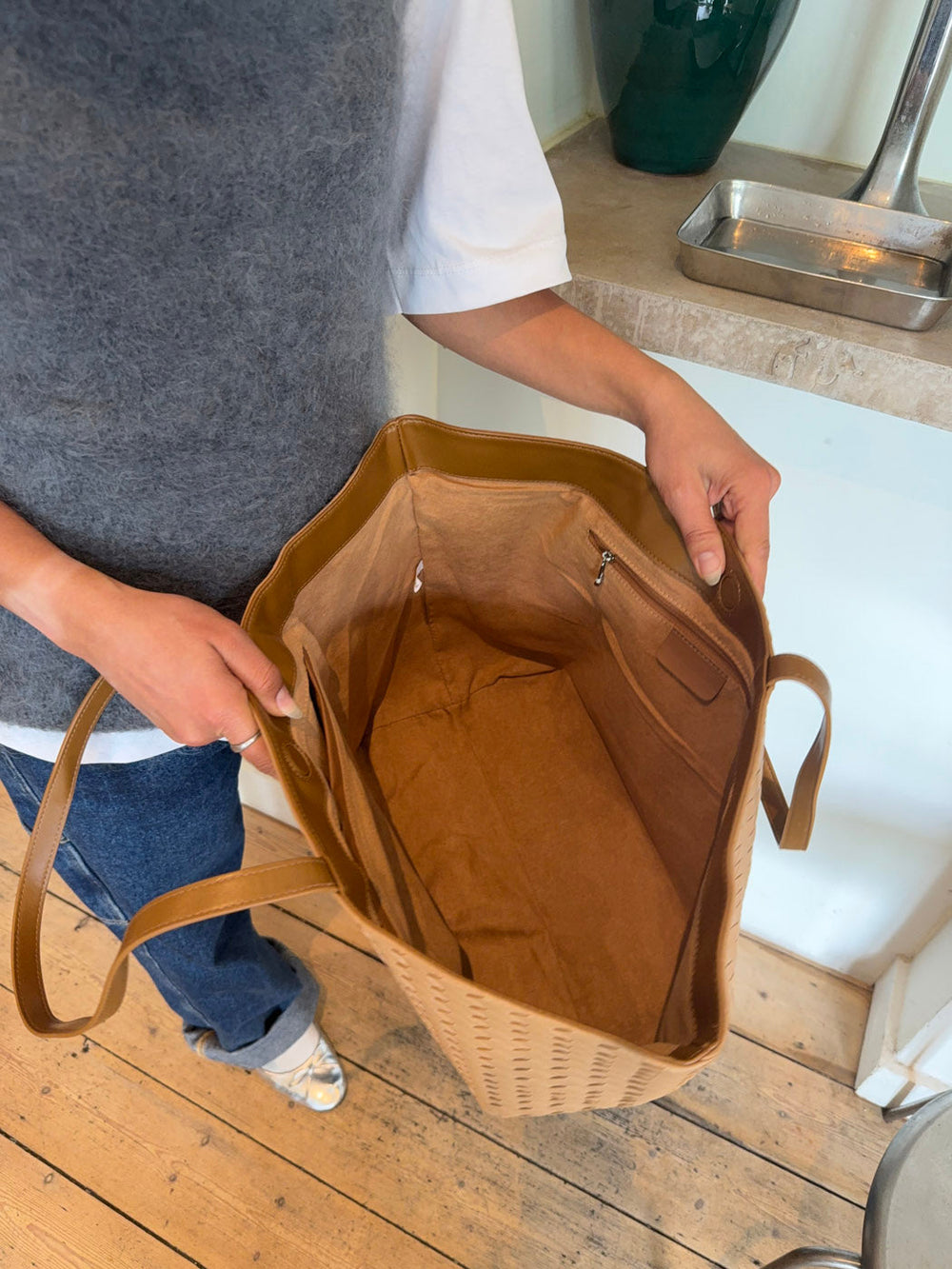 Chili woven bag - Beige
