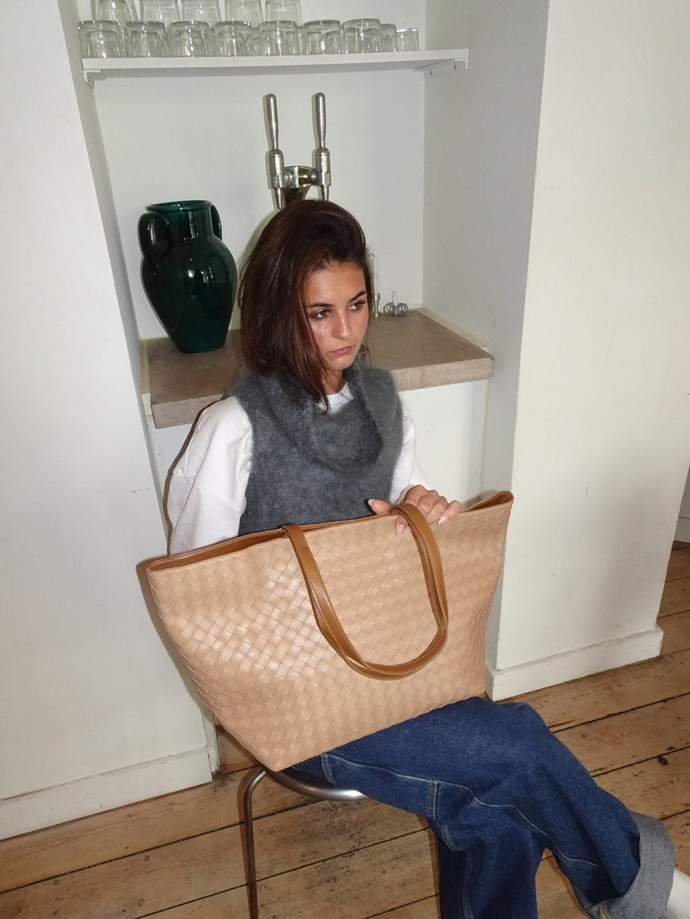 Chili woven bag - Beige