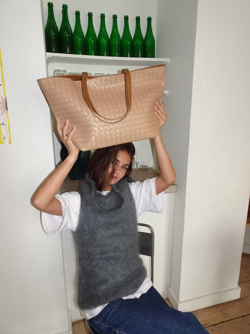 Chili woven bag - Beige