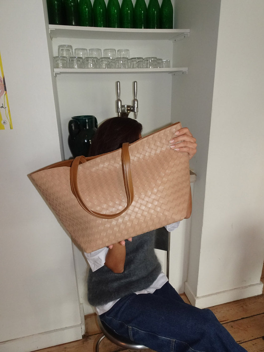 Chili woven bag - Beige