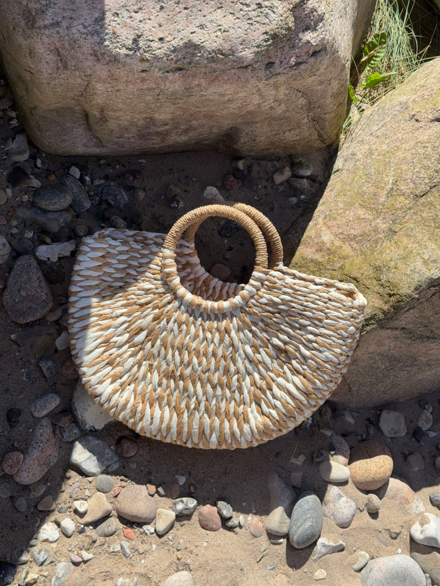 Monza woven straw bag – Beige