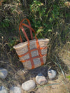 Puglia woven straw bag with leather details – Beige/brown
