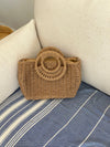 Capua woven straw bag with strap – Beige
