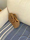 Capua woven straw bag with strap – Beige